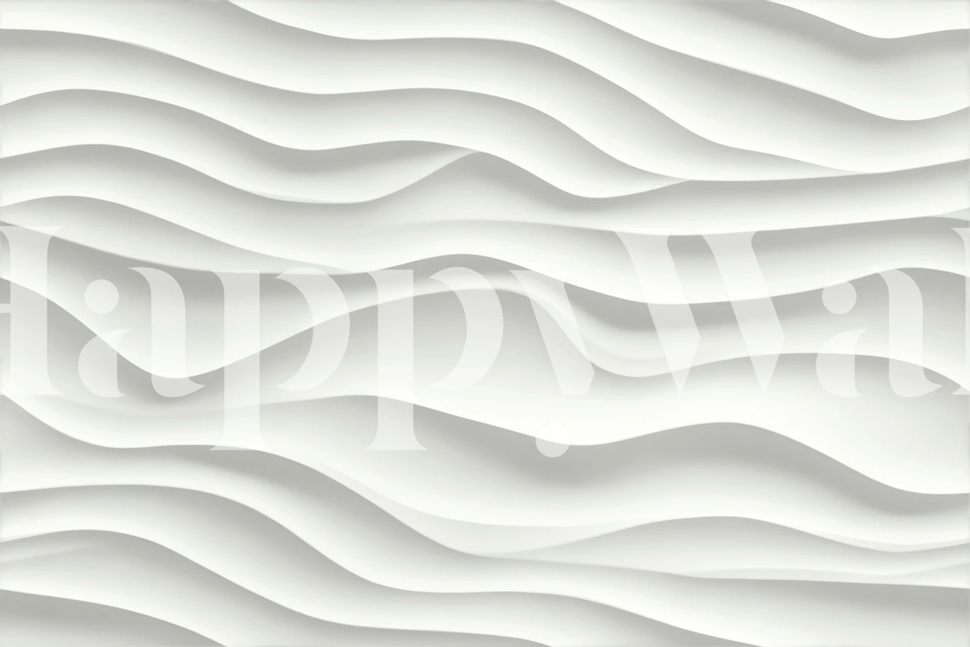 Calm white ripple wallpaper design in a room