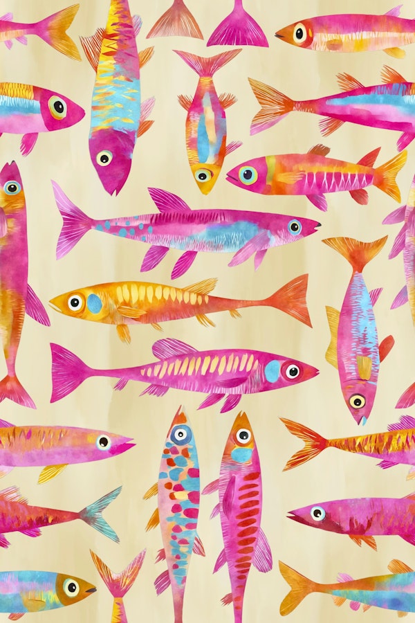 Funky Fish Parade Underwater Vibe Yellow