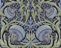 William Morris swims with jellyfish - lilac behang