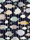 Fresh fish on dark navy blue