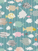 Fresh fish on teal tapet