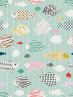 Fresh fish on mint tapet