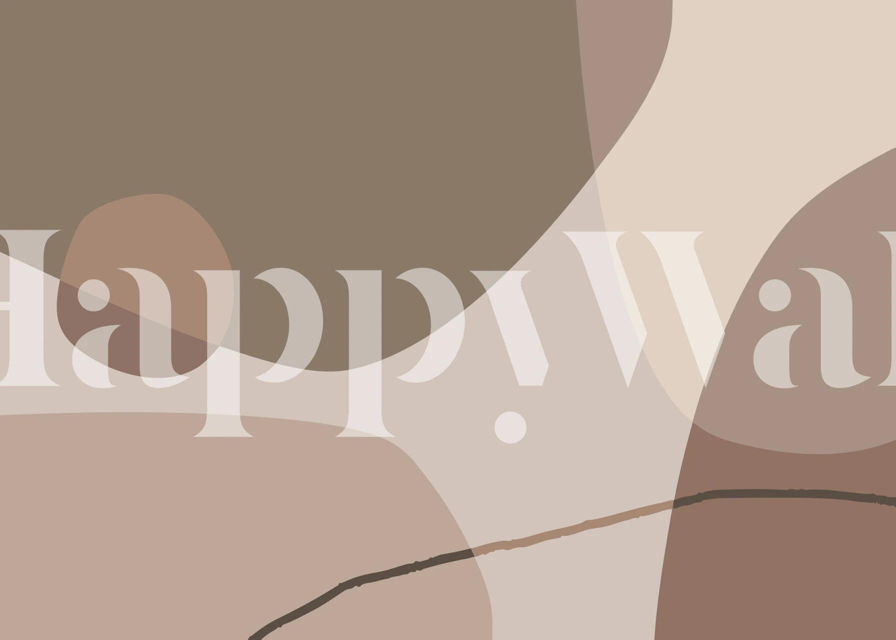 Abstract shapes in earthy tones: beige, taupe, brown wallpaper