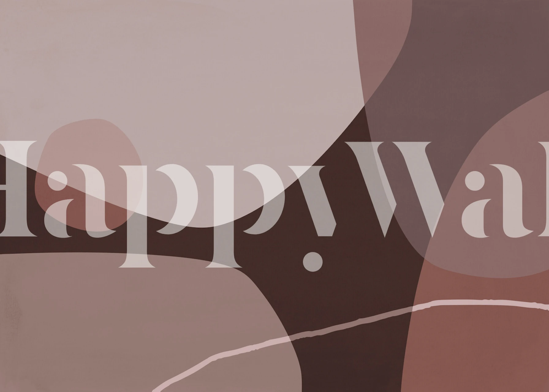 Papel de parede Soft Red Shapes em um quarto