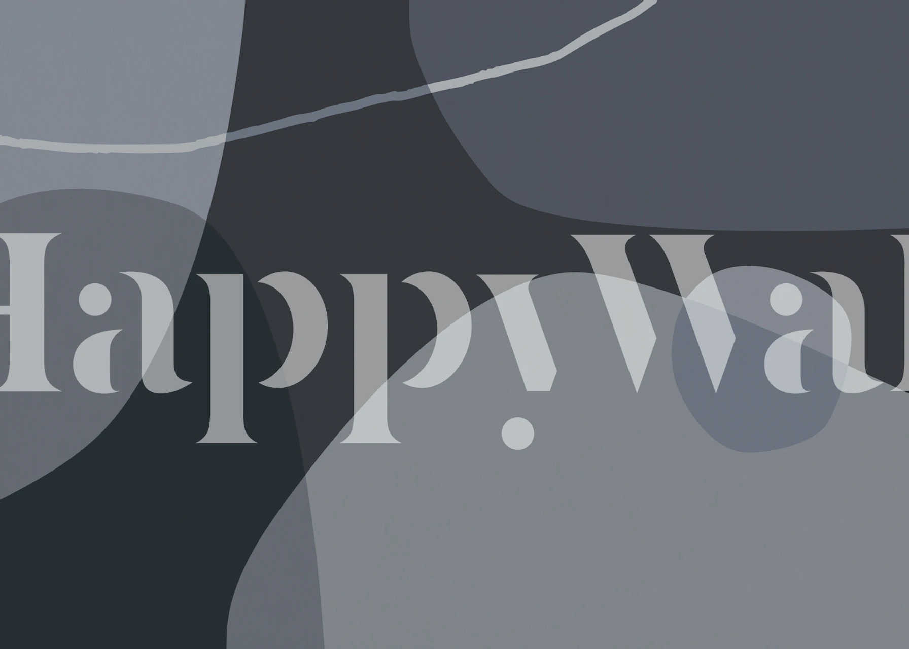 Carta da parati Serene Gray Shapes in una stanza