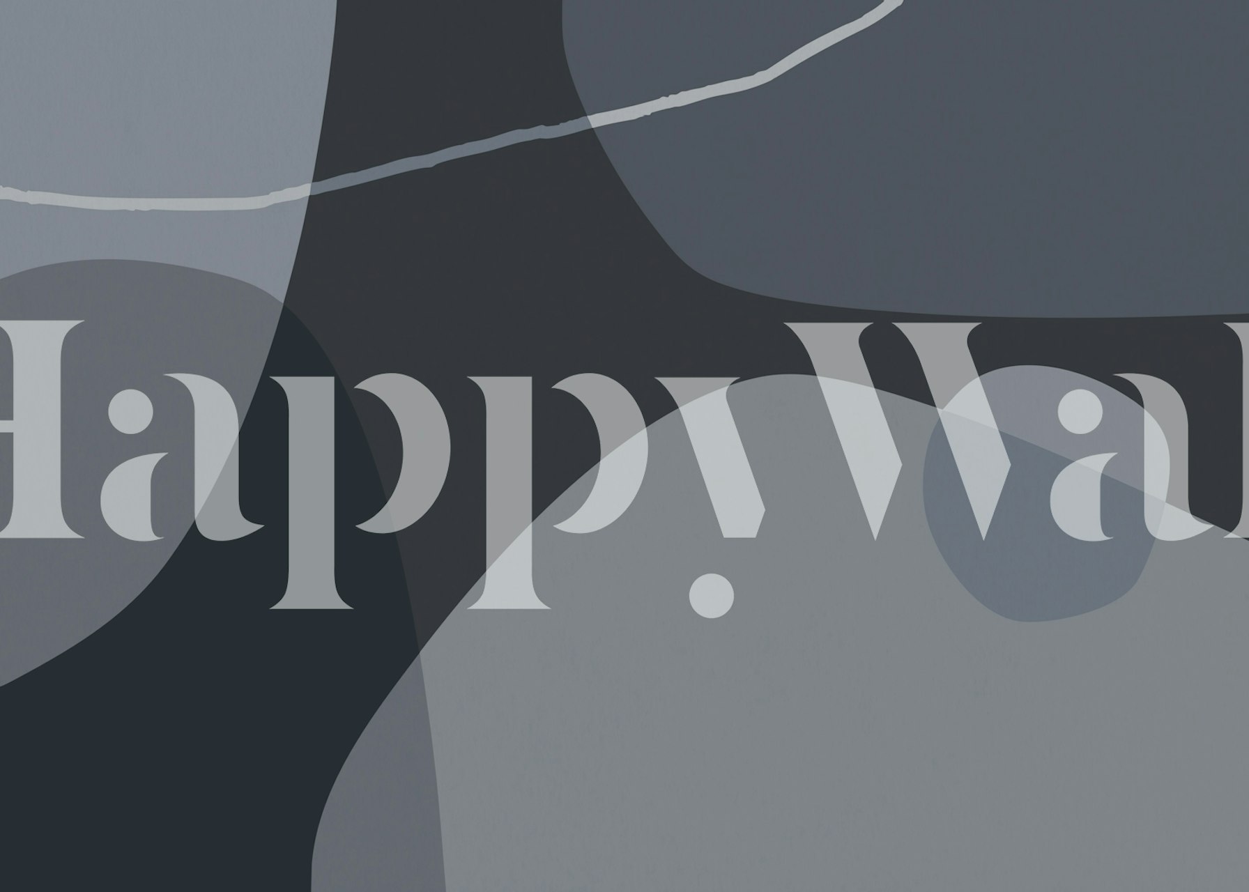 Tapeta Serene Gray Shapes v místnosti