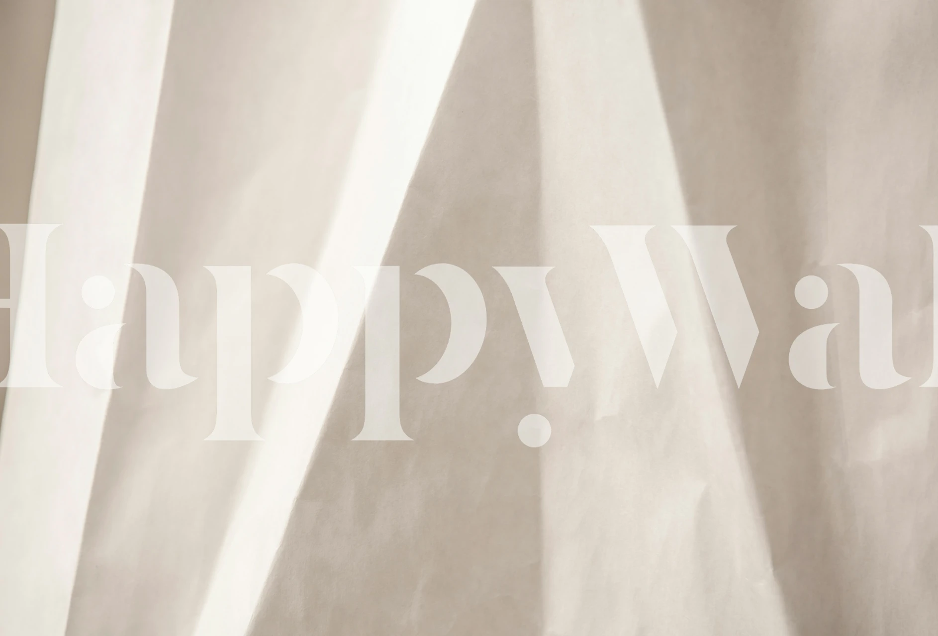 Cream textured wallpaper with folded patterns