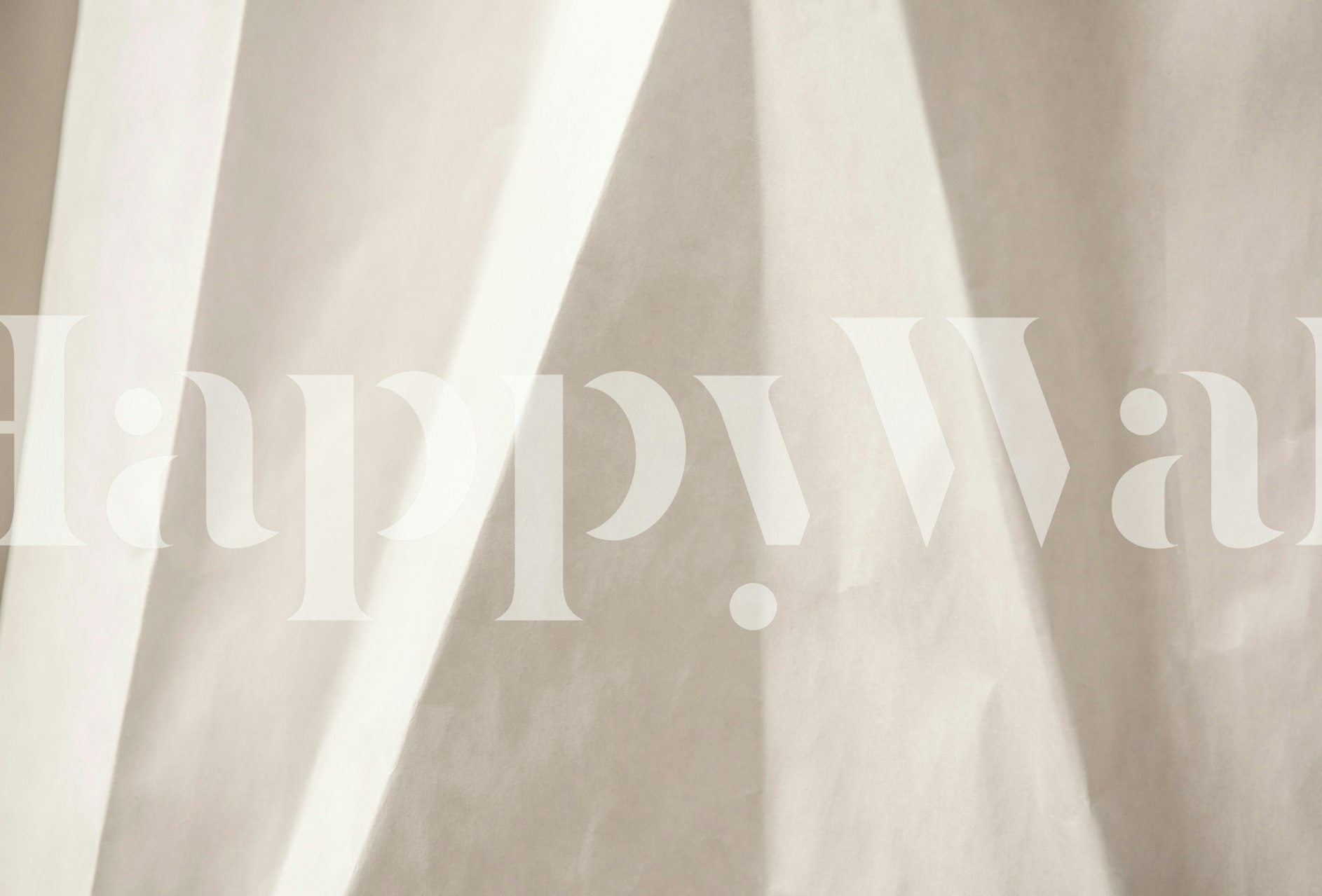 Cream textured wallpaper with folded patterns