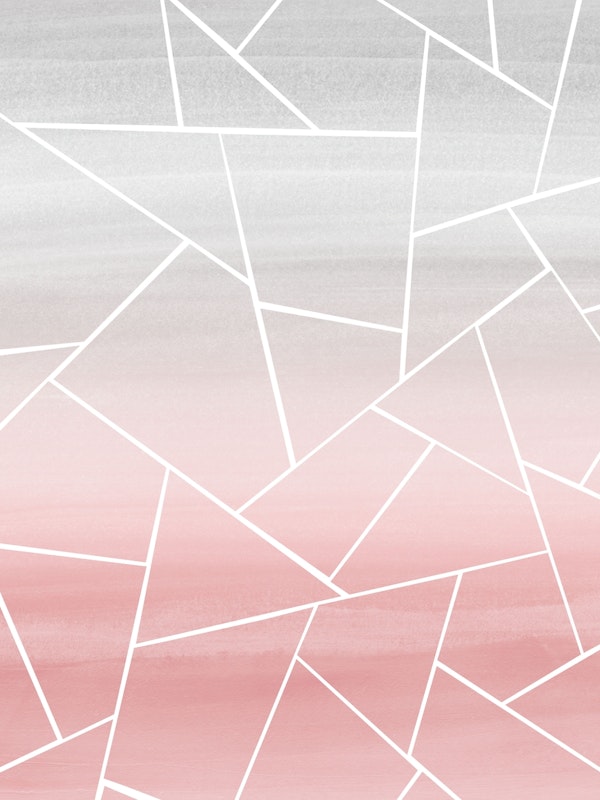 Blush Gray Watercolor Geo 1