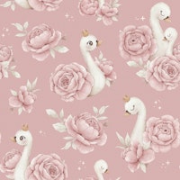 Peony Swan 2 - rose tapete