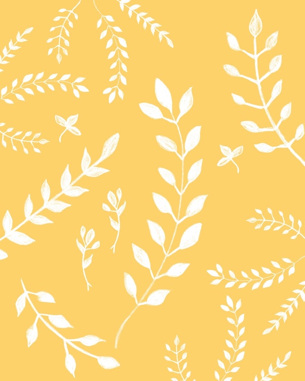 White Leaves Pattern 4