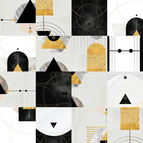 Modern Abstract Gold Geometry