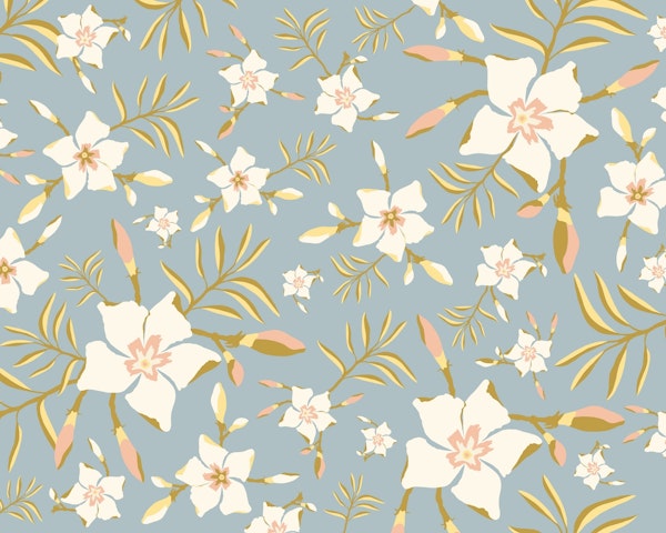 Tropical Floral Blue