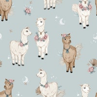 Boho Alpaca - mint tapet