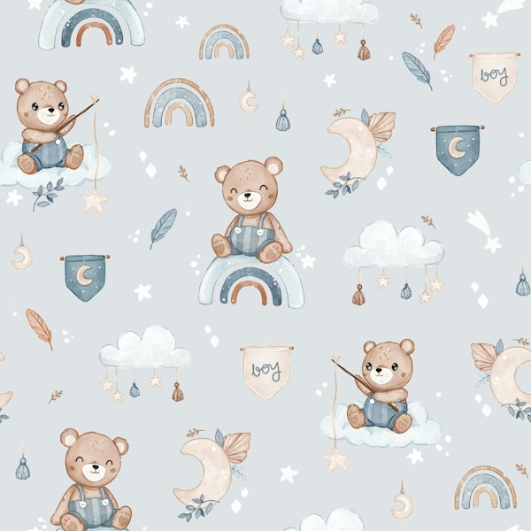 Boho Bear - blue