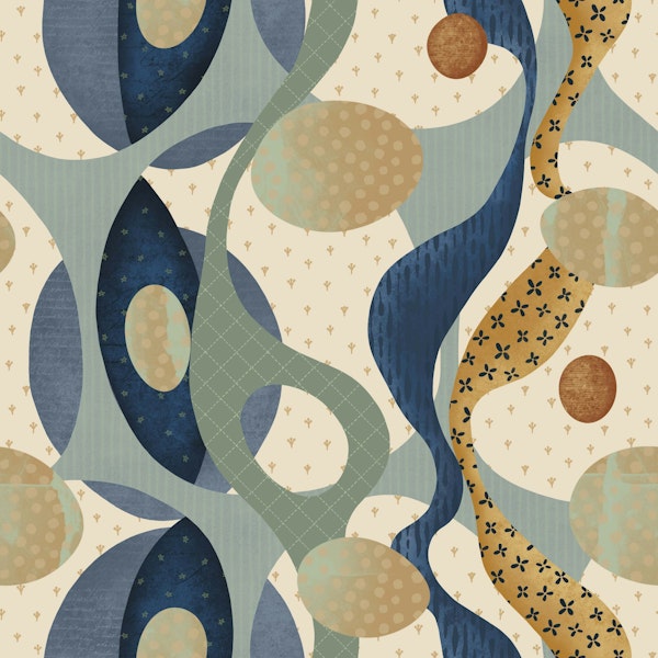 Whimsy Melody in Blue Green Ochre