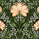 Intricate floral damask - apricot