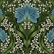 Intricate floral damask - blue