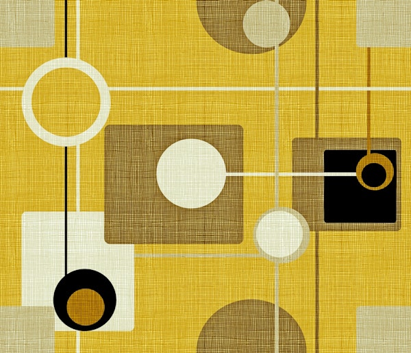 Mid-Century Style Motif Mustard