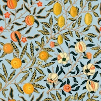 William Morris Pomegranate or Fruit Baby Blue tapetit