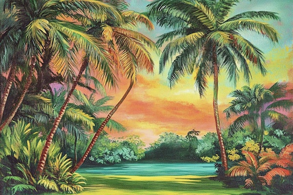 Worn Colorful Tropical