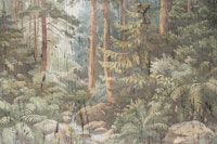 Mystical Woodland Rustic Fade Painting carta da parati