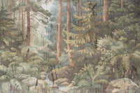 Mystical Woodland Rustic Fade Painting papiers peint
