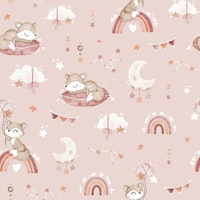 Boho Fox - rose tapete