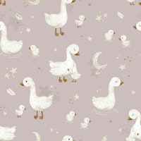 Little Geese - mauve pink behang