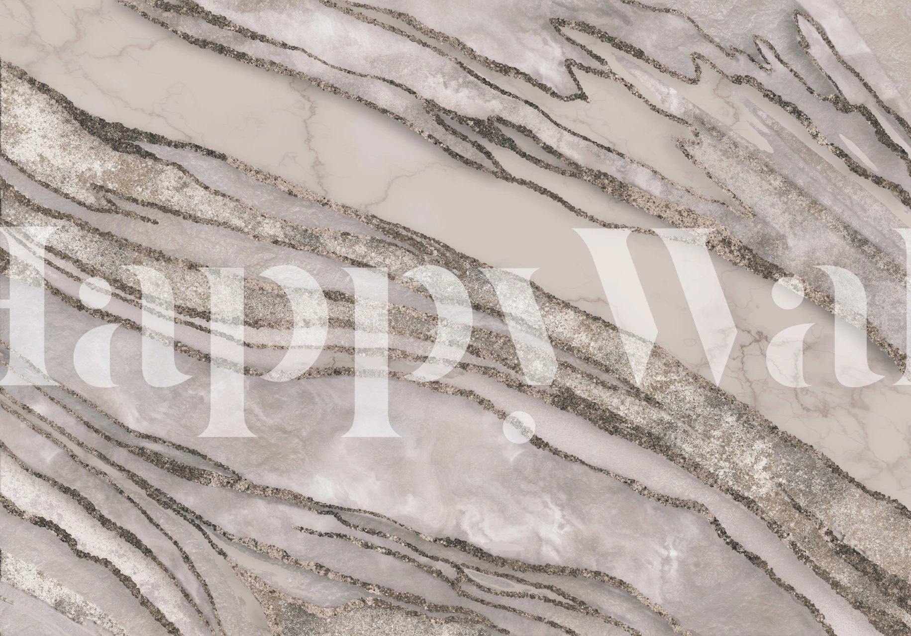 Blush cream marble pattern with intricate lines wallpaper