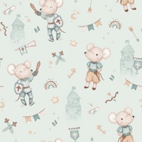 Tiny Knight - mint tapete