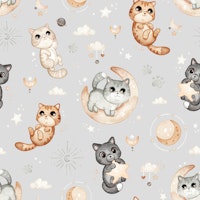Meow-Stellar - grey papiers peint