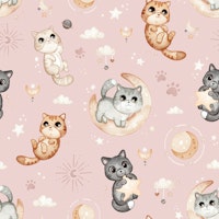 Meow-Stellar - pink papiers peint