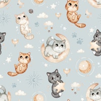 Meow-Stellar - blue papiers peint