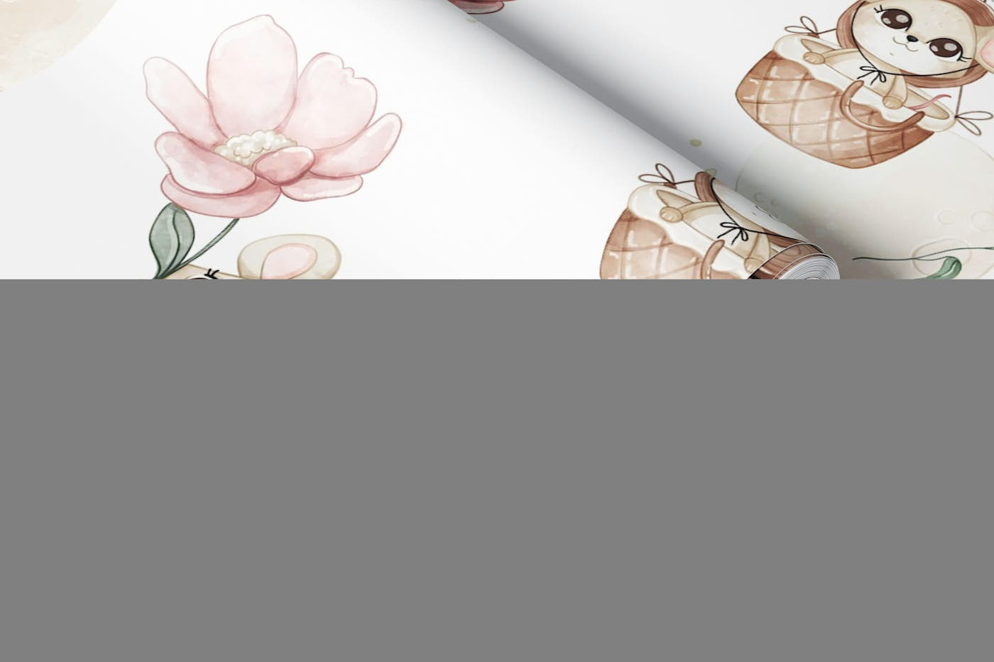 Floral Travel Mouse wallpaper roll