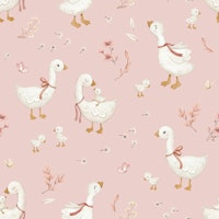 Petal Geese - powder pink - large tapetit
