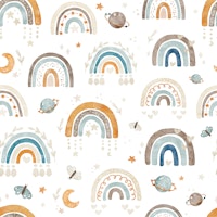 Boho Rainbows - blue tapety