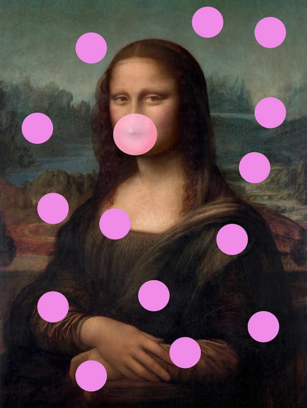 Popping Pink Mona Lisa