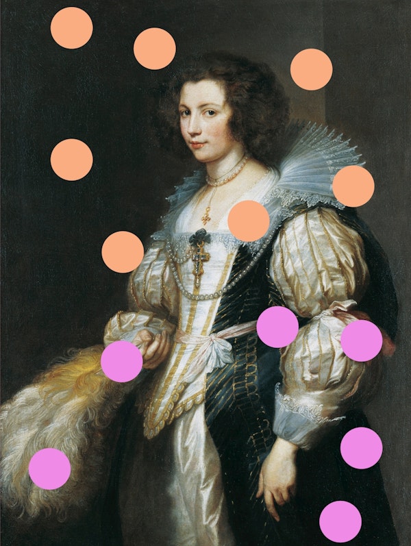 Regal Polka Dot Elegance Lady