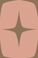 50s Atomic Starburst-Mid Century Modern Peach ταπετσαρία