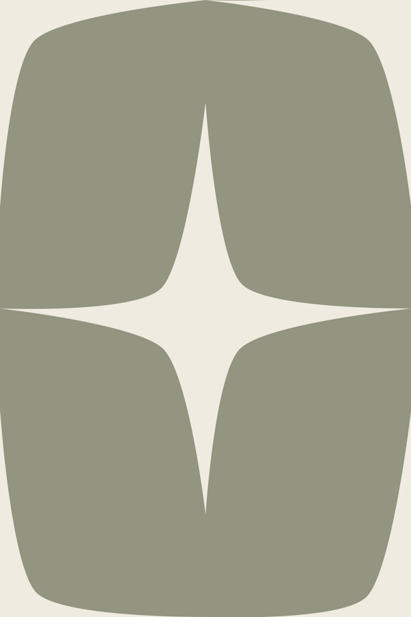 50s Atomic Starburst Mid Century Olive Beige
