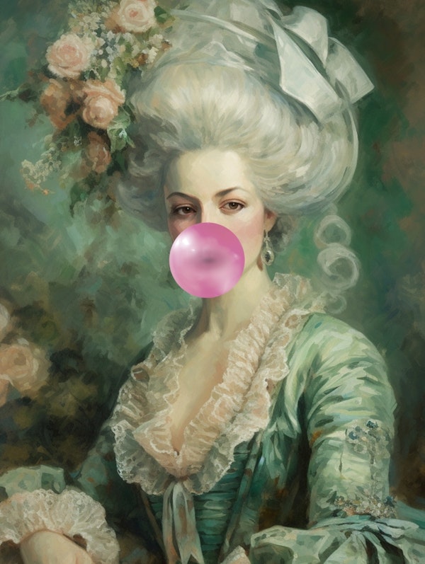 Elegant Whimsy Marie Antoinette Portrait