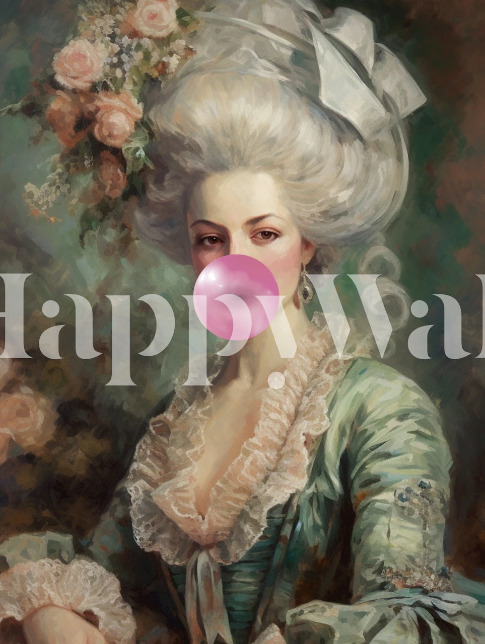 Marie Antoinette Classical Modern Twist wallpaper in room
