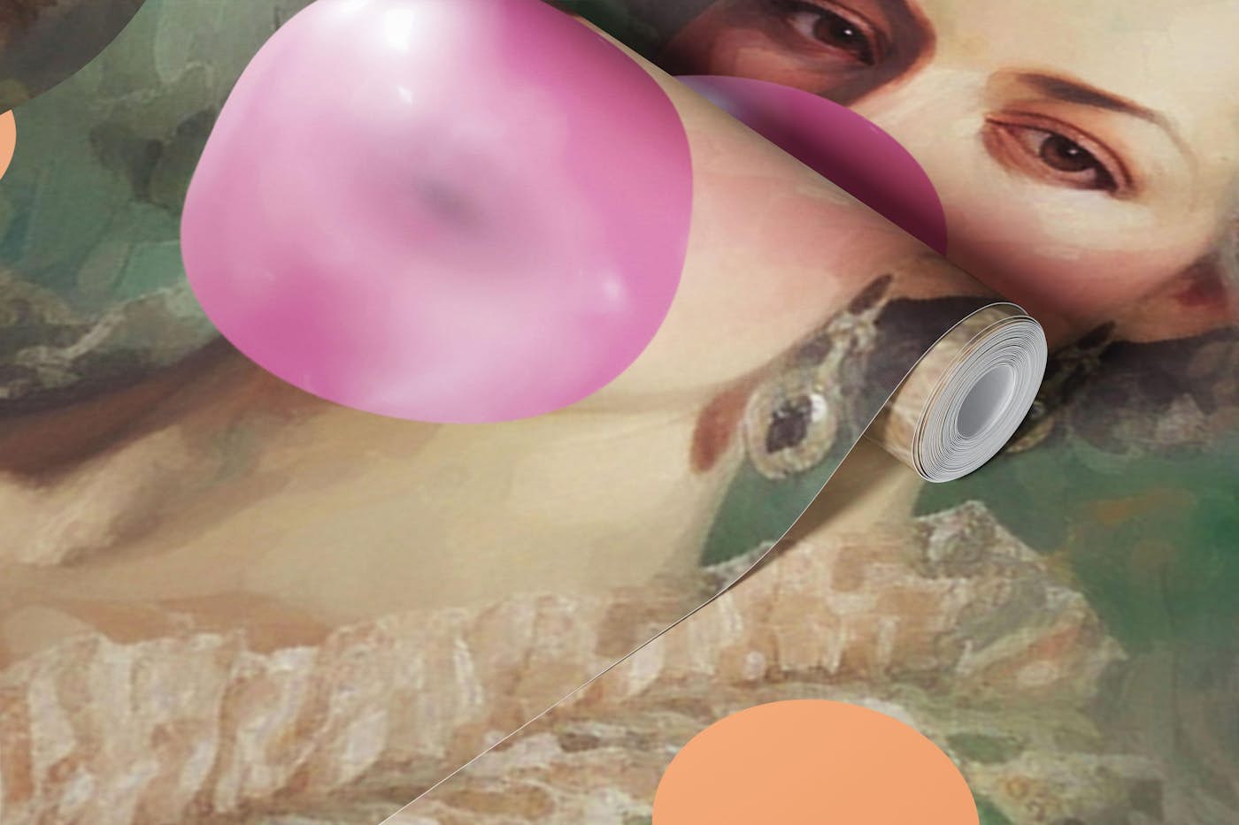 Bubblegum Marie Antoinette Delight wallpaper roll