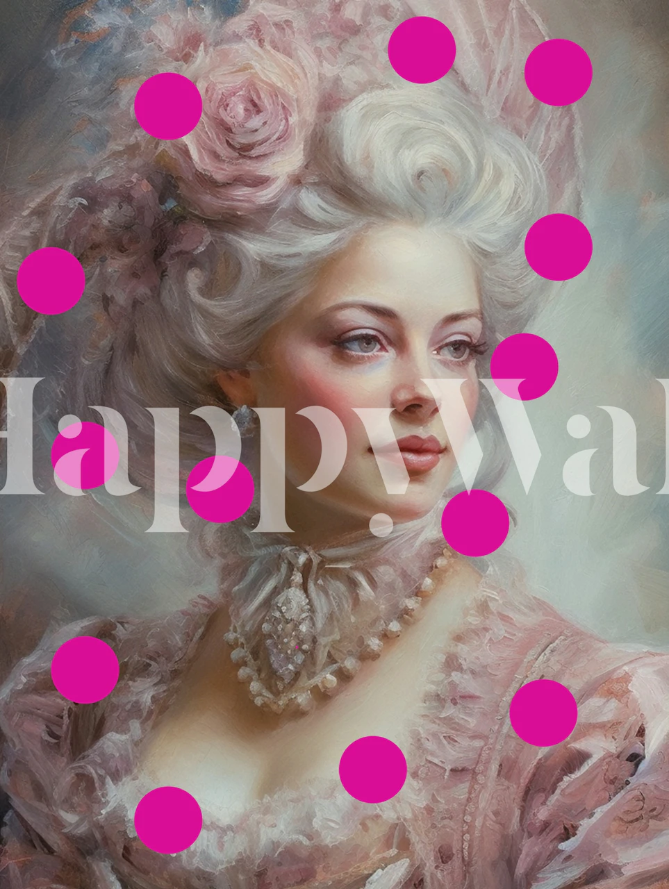 Rococo-inspired elegance wallpaper in a room