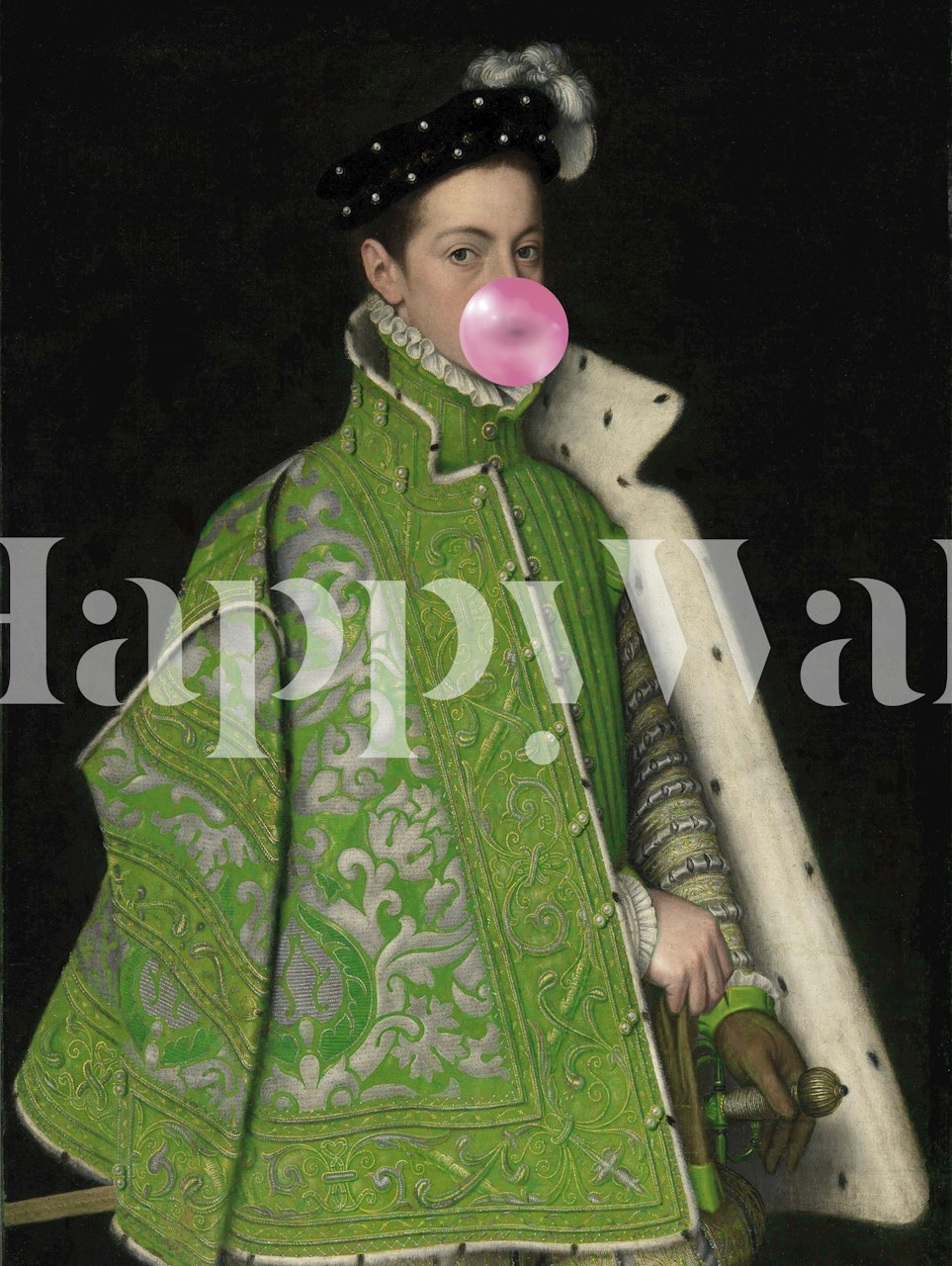 Noble Playful Portrait tapeta v pokoji