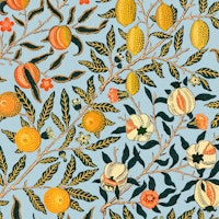 William Morris Pomegranate Fruit Baby Blue tapety