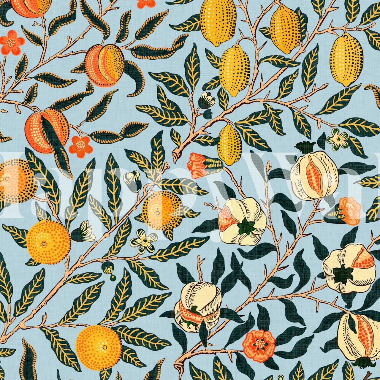 William Morris Pomegranate Fruit behangontwerp