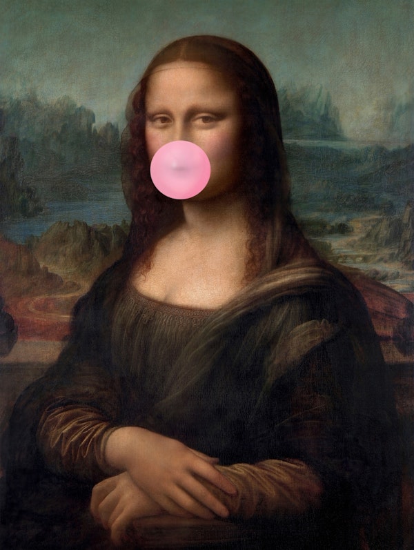 Mona Lisa Iconic Smile Pop Art