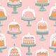 Vienna coffee house cakes Vintage style pink